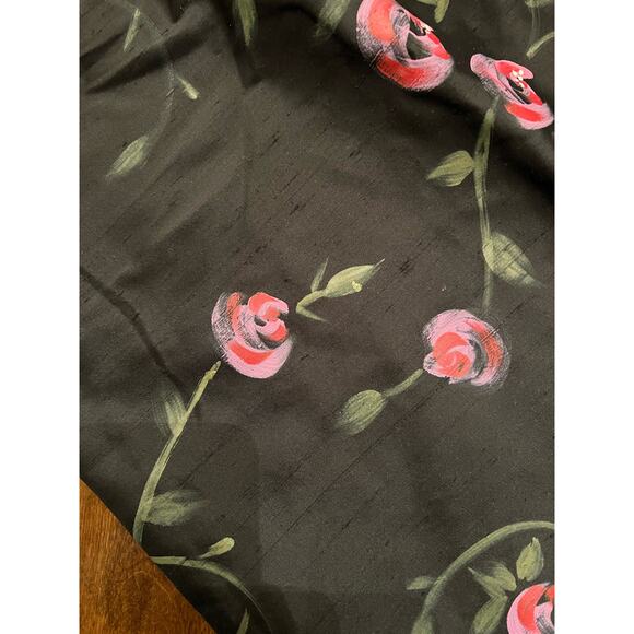 VINTAGE Corey Lynn Calter Women’s Silk Sleeveless Painted Floral Sheath Dress 6 - Picture 3 of 9